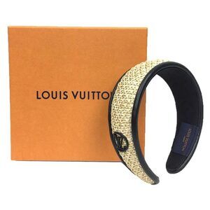 LOUIS VUITTON Monogram Headband Raffia M77534 Hair Louis Vuitton